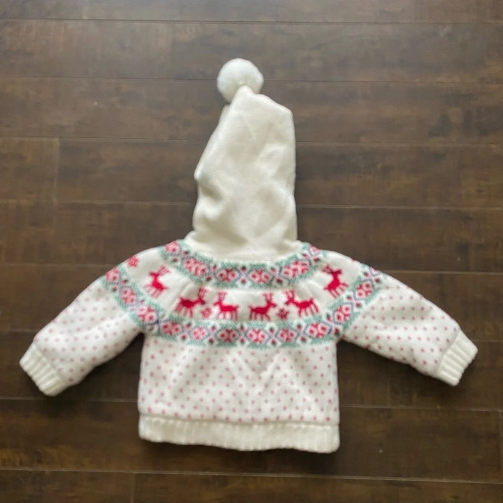 Hanna Anderson Holiday Christmas Hooded lined Jacket Fair Isle - Picture 7 of 9